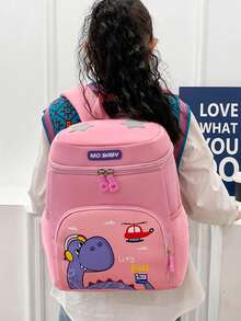 Cute Dinosaur Cartoon Backpack, Lightweight Daypack For Boys And Girls, Suitable For School, Travel And Vacation - A - View 12
