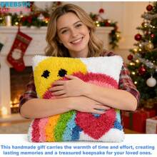 GREBSTK Hook Kit Throw Pillow Cover Sofa Cushion Cover & Pattern Paint 16X16 Inch - 1 - View 3