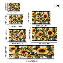 1pc Dish Drying Mat, Coffee Machine Mat, Kitchen Counter Draining Pad, Highly Absorbent & Quick Dry, Black & White Checkered Sunflower & Bee Pattern, Suitable For Dining Table, Cafe, Bar Counter, Bowls & Utensils Drying, Multi-Purpose Drainage Mat, Home Gift, Tabletop Decor - XYLSD-406 - View 17