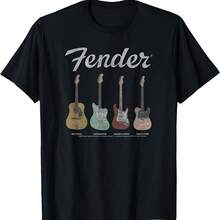 Camiseta de la alineación de guitarras Fender Vintagess Talla Pequeña - Negro - Ver 1