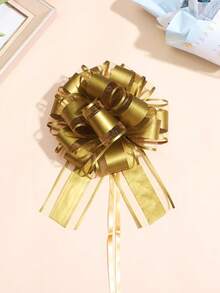 1/4/5er Pack Ziehschleifen-Set 6 Zoll Kordelzug Pompon-Schleife 7 Farben Rot Blau Lila Grün Rosa Gold Weiß Einfach zu ziehende Schleife Geschenkverpackung Akzent Blumenarrangement Partydekoration Heimdekoration - Mehrfarbig - Übersicht 20