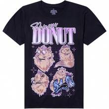 Hot Topic Dungeon Crawler Carl Princess Donut Collage T-Shirt Multi - Black - View 1