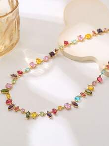 rakol 3pcs/Set Gelang & Anting Tusuk Geometris Warna-warni Minimalis Lucu untuk Wanita, Pemakaian Sehari-hari, Hadiah untuk Teman - Mengatur - View 5
