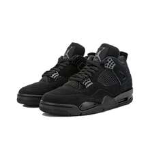 Nike Jordan Air Jordan 4 Black Cat Suede Mid-Top Retro Basketball Shoes Men's Black 2020 Edition - CU1110-010 - Xem 3