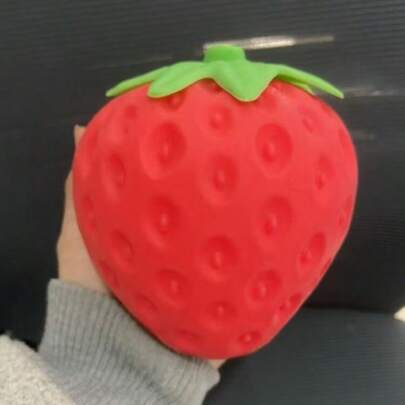 Extra Large & Small Realistic Strawberry Squishy Toy, Super Soft Slow Rebound Squeeze Toy, Cute Food-Shaped Stress Relief Toy, Anxiety Relief Fidget Toy, Suitable For Adults, Party Gifts And Desk Decor. Food-Shaped Stress Relief Toy, Suitable For Relieving Stress, Anxiety, Anger Management, Suitable For Students, Adults, Office Workers, Great Hand Feel, Stress Relief Squeeze Toy