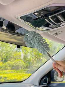 1pc Extendable Bendable Microfiber Cleaning Duster - Extended Length, Detachable Washable Handheld Anti-Static Duster, Multi-Purpose Cleaner For Car Interior, Dashboard & Vents, Ceiling Fans, High Ceilings, Blinds, Home Cleaning Tool Supplies - A - View 9