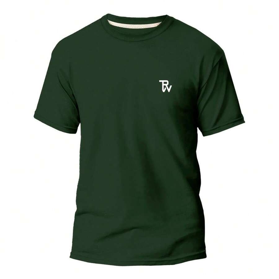 Men's Basic Slim Fit T-Shirt 100% Cotton BV - Army Green - View 1
