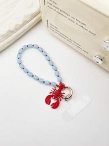 1件裝桶珠龍蝦吊墜手機掛繩 波希米亞風彩色防丟手腕帶 - 彩色 - 查看 15