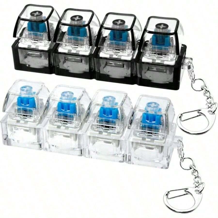 1pc Mechanical Keyboard Replacement Keycap | Keycap Collectible, Modern Style Keychain Pendant, 2-In-1 Men's Keychain, Adult Gift, New Year Gift, Suitable As Backpack Charm - Multicolor - View 1