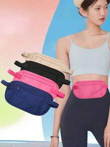 1pc Travel Money Pouch - Hidden Travel Organizer Bag With RFID Blocking Passport Holder Waist Bag, Protects Your Credit Cards And Cash - Multicolor - View 2