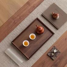 Walnut Matte Wooden Serving Tray, Multipurpose Food Platter For Cake Fruit Steak Pizza Snack Tea, Home & Cafe Dessert Display Tray - Coffee Brown - View 7