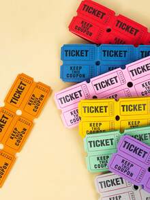 200/500pcs/Set Double Roll Raffle Tickets, Suitable For Events, Carnivals, Door Prizes, Games, Celebrations, Beverages, Admission, Classroom Rewards, And Prizes - Red - View 7