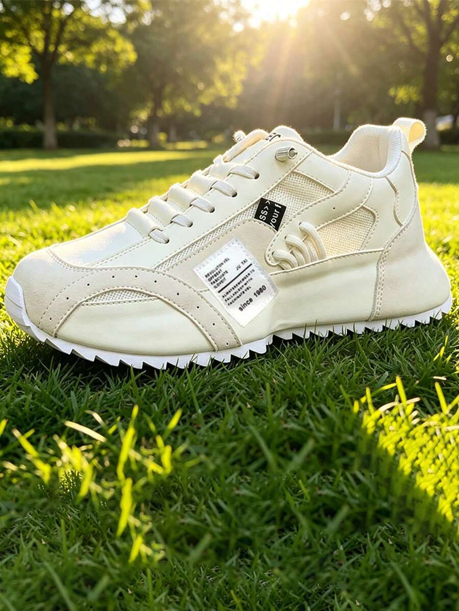 Men's Breathable New Mesh Thick-Sole Dad Sneakers, Casual Height-Increasing Sports Shoes