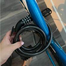 FCV 1Pack Lock Bike Lock Cable With Combination 4ft Black Bicycle Lock With Vinyl Coating - Black - View 8