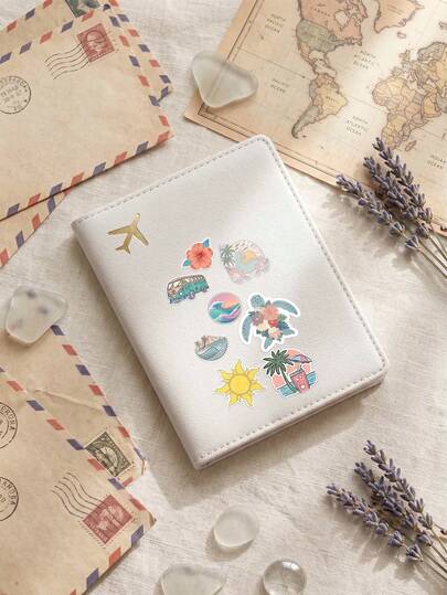 1pc Cute Cartoon Passport Cover, Travel Passport Holder Protector, Suitable For Travel, Vacation, Also Can Be A Thoughtful Gift For Birthday, Anniversary, With Card Slots And ID Holder, Fashionable Gift For Men And Women, Outdoor Travel Accessories, Cruise Essential, Birthday, Anniversary, Gift, Suitable For Outings, Anniversary, Holidays, Travel Supplies, Travel Essentials For Passport Holders, Available In Yellow, Black, Blue, Pink, Red, White, 6 Color Options