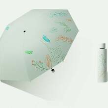 1pc Black Vinyl Umbrella, Foldable Outdoor Sun & Rain Umbrella - A - View 4