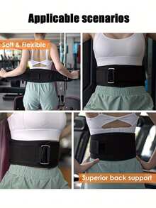 1pc Fitness Weightlifting Belt, Adjustable Waist And Back Support, Pressure Training Support Belt, Buckle Closure, Hand Wash Only, No Charging Required, Suitable For Squats, Dumbbells, Barbells, Fitness Training - Multicolor - View 7