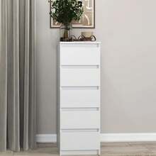 Multifunctional Vertical Drawer Cabinet: Minimalist Design Perfect For Small Spaces, Ideal For Bedroom End-Of-Bed Storage, Living Room Sideboard, Or Entryway Organization. Features Silent Slides And An Anti-Tip Safety Structure - Multicolor - View 9
