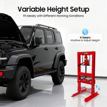 YUNRUX Hydraulic Press, 6T Hydraulic Workshop Press, Hydraulic Press With Plates - A - View 9