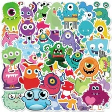 2pcs 100pcs Cute Monster Graffiti Stickers, Original Cartoon Monster Decorative Stickers, Waterproof Vinyl Graffiti Decals For Car, Phone, Computer, Kids, Teens, Laptop, Water Bottle, Scrapbooking, Luggage - View 15