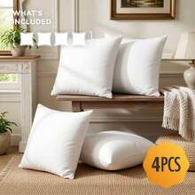 The YUNDO Label White Pillow Core Is Suitable For Sofa Cushions, Mattresses, And Garden Cushions. The Sizes Available Are 18 Inches, 20 Inches, 12*20 Inches, And 22 Inches. It Has A High Filling Content And Can Be Machine Washed And Dried. - White - View 1