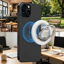 New 360° Rotating Magnetic Phone Holder - Foldable Metal Ring Grip, Ultra-Thin Detachable, Durable - Multicolor - View 2