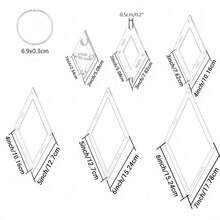 5pcs Hexagon Quilting Templates, Acrylic Material, Transparent, DIY Patchwork Cutting Craft Tool, 5 Sizes, With 3.5mm Seam Allowance, Suitable For Sewing Machine Projects - Multicolor - View 16
