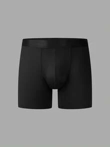 Norcotton 2pcs/Pack Men's Nylon Mesh Plus Size Long Boxer Briefs, Extra Wide & Extra Long, Suitable For Tall And Big Men - Black - View 2