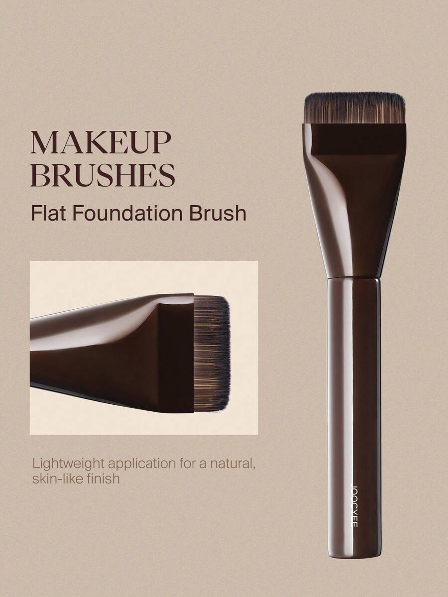 JOOCYEE Flat Top Foundation Brush Set, Eyeshadow Brush, Blush Brush, Contour Brush, Makeup Brushes, Precise Application, Portable Makeup Tools - Flat Foundation Brush - View 1