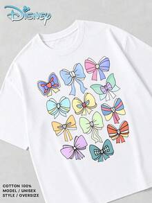 Women's Disney Casual T-Shirt, Featuring A Cute Polka Dot And Bow Minnie Mouse Print, A Sweet And Retro Style, And A Comfortable, Soft, And Skin-Friendly Fabric. Full Of Girlish Charm, It's Perfect For Theme Park Visits And Everyday Casual Wear. - trắng - Xem 2