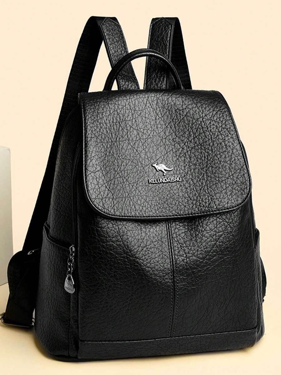 2026 New High-Quality Soft PU Leather Women's Backpack, Vintage Solid Color Large Capacity Travel Student Backpack For Girls