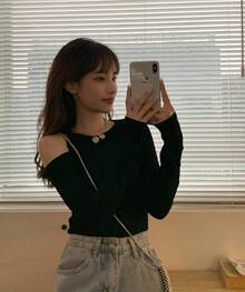 Women Lightweight Cardigans - Black - View 3