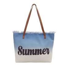 Bolso de mano moderno y versátil para mujer, estilo casual elegante con un toque de alta gama, bolso de hombro estiloso ideal para ir de compras, nuevo bolso de playa con borlas de gran capacidad 2026, bolso de hombro para mujer, bolso casual popular para mujer este año. - Rosa - Ver 7