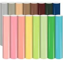 16片中性色熱轉印乙烯基貼紙組 12"*10"，奶油色、棕色、米色混色熨燙乙烯基，可除毛貼片，適用於T恤與布料DIY裝飾 - 16B - 查看 8