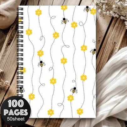 1 pièce Cahier à spirale mignon avec thème d'abeille - Journal et agenda avec couverture d'abeille, journal étudiant, cadeau d'abeille pour les femmes et les amateurs d'abeilles, planificateur de voyage abordable