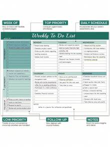 Trees 1pc Weekly Planner Notebook: To-Do List Desktop Notepad With Multiple Sections - 8.5x11 Inch 24 Pages - Undated Tear-Off Notebook Habit Planner Tracker, Task Goal List Organizer Office Supplies School Supplies - Multicolor - View 3