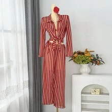 2026 New Striped Special Fabric Four-Piece Beach Vacation Swimwear Bikini - Z26027 Four-piece Red Set - View 4