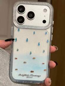 Applicable To Apple 17 Pro Max Phone Case Gilded Snowflake 17 New 17 Pro Protective Cover 16 Transparent 15 Premium Feel 14 Pro Women's PM Full Coverage Anti-Drop Ultra-Thin Beautiful Niche - White - View 5