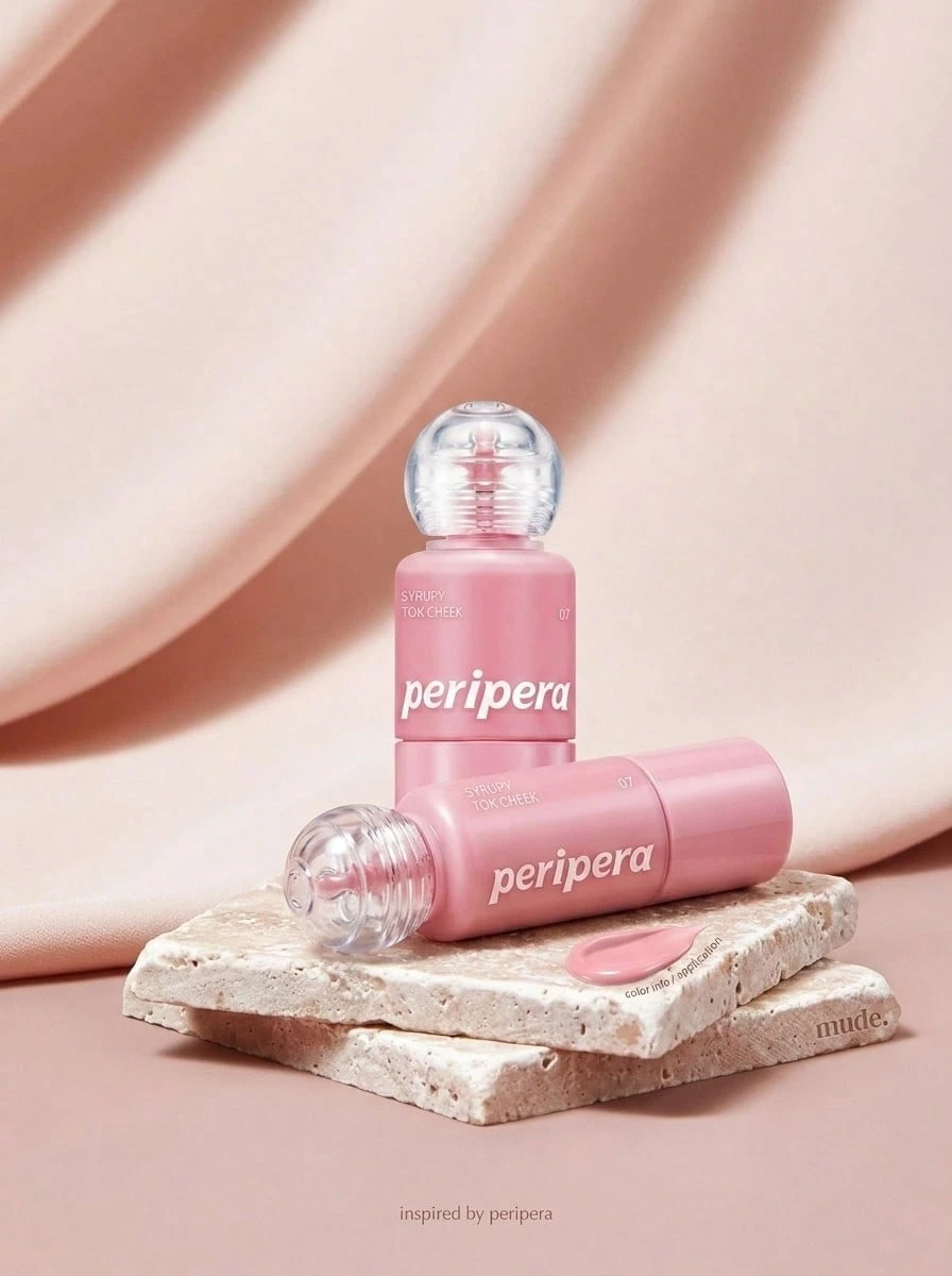 Peripera Syrupy Tok Cheek Liquid Blush 07 Fluffy Pink 9 G - 07 FLUFFY PINK - 查看 1