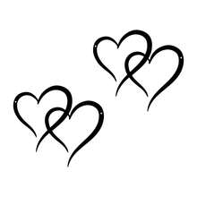 2pcs Metal Heart-Shaped Wall Decor - Pink, Gold, Black, Infinity Love Symbol Wall Art, Symbol Of Love, Living Room Bedroom Wall Decoration, Wedding, Engagement, Anniversary, Valentine's Day, Mother's Day Gift, Her Gift, Sculpture Wall Hanging - Multicolor - View 9