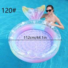 Inflatable Mermaid Pool Backyard Round Swimming Pool, Suitable For Boys And Girls, Children's Garden Round Swimming Pool, Summer Indoor And Outdoor Beach Floating Toy - Multicolor - View 7