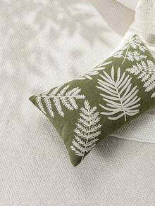 1 buah Sarung Bantal Hias Bordir Pakis Tropis Minimalis Modern Warna Hijau, Sarung Bantal Dekoratif Bordir Daun Musim Semi/Panas, Cocok untuk Dekorasi Dalam Ruangan, Sarung Bantal Sepanjang Musim, Isian Bantal Tidak Termasuk - Hijau - View 8