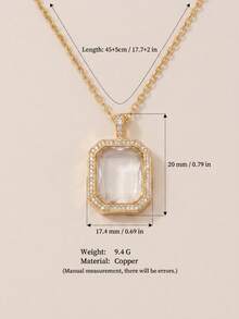 1pc Fashion New Simple Transparent Love Box Opening And Closing Free DIY Necklace Simple Light Luxury Versatile Clavicle Chain, Plated With 18K Gold, Necklace Box Set Jewelry, Talisman Pendant, Waterproof, Sweatproof, Not Easy To Oxidize, Showcasing Female Charm, Women's Jewelry - Multicolor - View 10