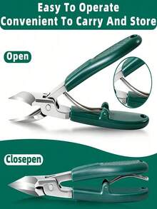 1pc 25° Angled Professional Nail Clippers, Stainless Steel Heavy Duty Nail Cutter With Wide Grip, Anti-Splash Sharp Blade For Trimming Thick Ingrown Nails, Ergonomic Design, Ideal For Home Salon Pedicure Foot Nail Care - Multicolor - View 8