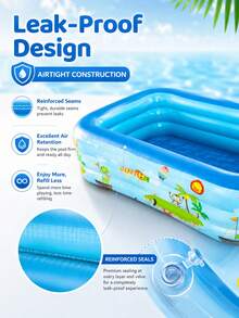 Inflatable Swimming Pool, S Size And Adult Inflatable Swimming Pool, Thickened Large Family Swimming Pool Suitable For Toddlers And Adults Outdoor Garden Backyard Summer Water Party - Multicolor - View 7