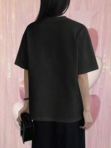Women T-Shirts - Black - View 2