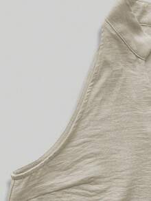 Frühling Sommer Herbst Damenhemd, einfarbig elegant ärmellos Pendeln elegant elegant Bluse Hemd, elegante Damenbekleidung - Aprikosenfarben - Übersicht 5