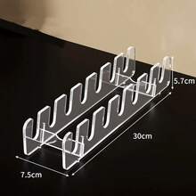 Acrylic Transparent Makeup Organizer Rack, Eyeshadow Palette, Powder Compact, Blush Storage Holder For Cosmetics - View 6