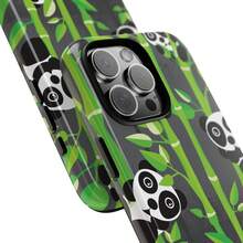 [24h Shipping From DE]Apple 17 16e 15 14 13 12 Pro Max PlusPanda Phone Case |   Playful Bamboo Pattern, Protective Dual Layer  23 24 25 26 - Frosted Texture - View 4