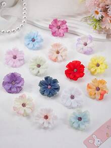 178pcs Macaron Sweet Dreamy Girly Hair Accessories Set, Includes Tulle Lace Bow Hair Clips, Glitter Double-Layer Butterfly Hair Clips, Faux Multi-Layer Flower Hair Clips, Suitable For Daily Wear, Spring Outing, Parties - Multicolor - View 10